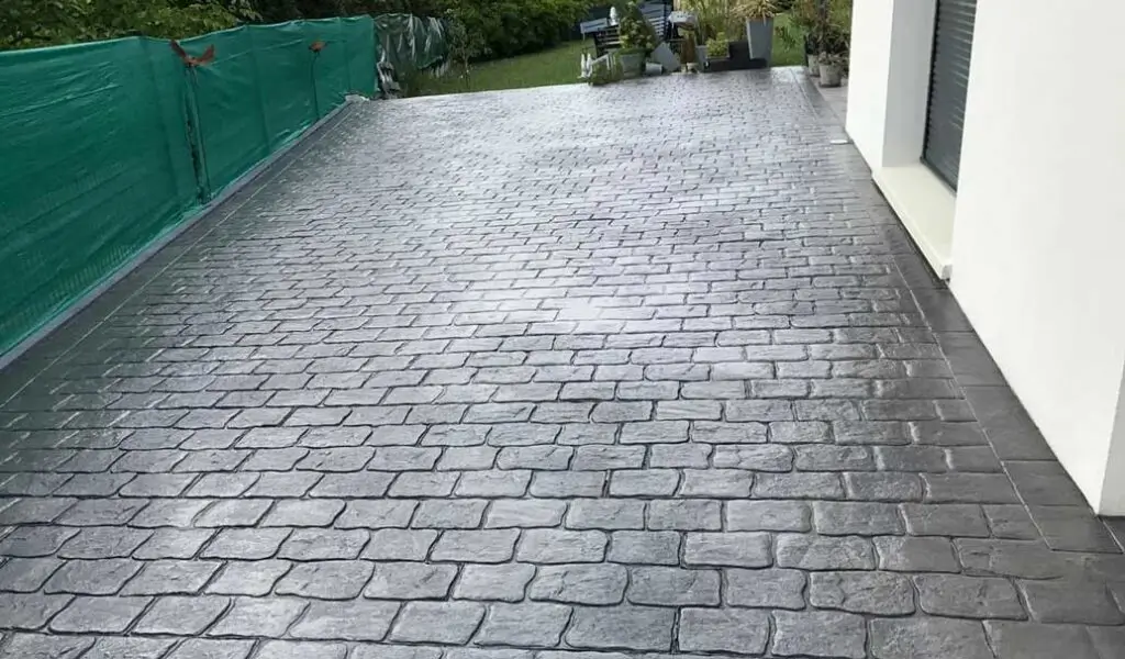 hormigón impreso imitación pizarra